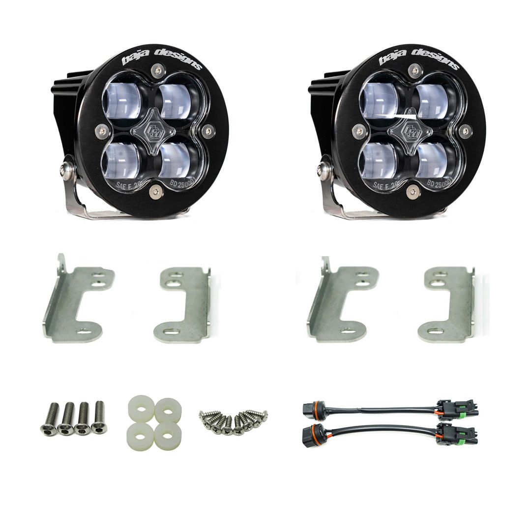 Baja Designs Squadron-r White Sae Fog Pocket Light Kit For Jeep Jl 