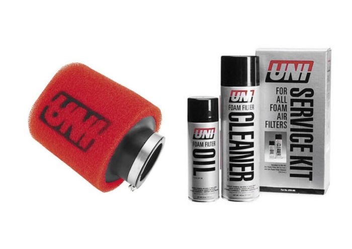 Buy Uni Filter Clamp On Dual Stage 15 Angle I.D. 1 1/2 O.D. 3 1/2 LG. 4 + Clean Kit by Uni Filter for only $49.94 at Racingpowersports.com, Main Website.