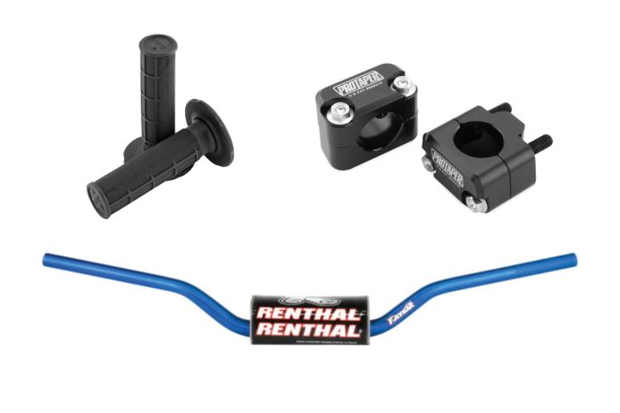 Buy Renthal Fatbar High Bend Blue Handlebar Clamp Grips MX KTM SX125 / SX450 2015 by Renthal for only $168.95 at Racingpowersports.com, Main Website.