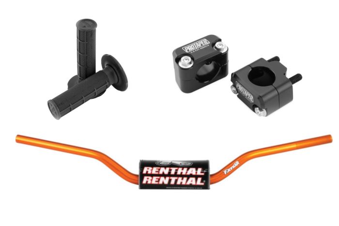 Buy Renthal Fatbar High Bend Orange Handlebar Clamp Grips MX KTM SX125 / SX450 2016+ by Renthal for only $168.95 at Racingpowersports.com, Main Website.