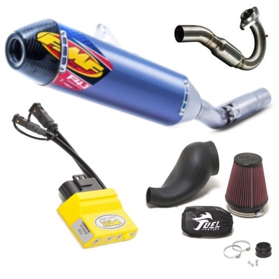 Buy FMF 4.1 Exhaust Blue Carbon Vortex Fuel Customs Intake Yamaha YFZ450R 09-20 by FMF Exhaust for only $1,519.99 at Racingpowersports.com, Main Website.