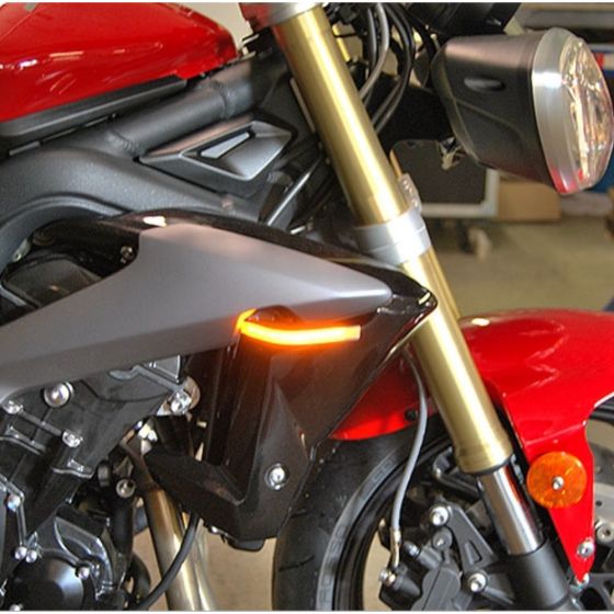 Buy New Rage Cycles Compatible with Triumph Street Triple 2013-2017 Front Turn Signals by New Rage Cycles for only $129.95 at Racingpowersports.com, Main Website.