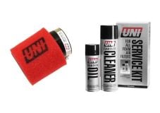 Buy Uni Filter Clamp On Dual Stage 15 Angle I.D. 2 O.D. 3 1/2 LG. 4 + Cleaning Kit by Uni Filter for only $45.13 at Racingpowersports.com, Main Website.